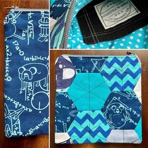 Hexagons Square Zipper Pouch - Adventure Time